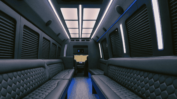 18 Passenger Limo Bus Interior